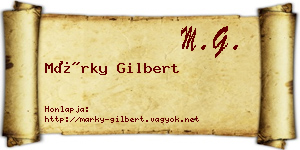 Márky Gilbert névjegykártya